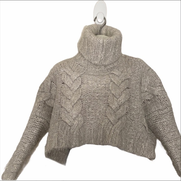 Free People Sweaters - Free People Taupe Chunky, Oversized Sweater